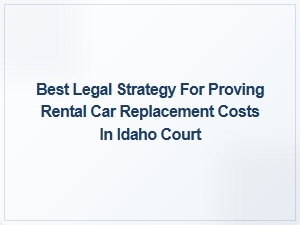 Proving Rental Car Costs in Idaho Accident Lawsuits
