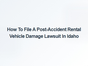 How to File a Post-Accident Rental Vehicle Damage Lawsuit in Idaho